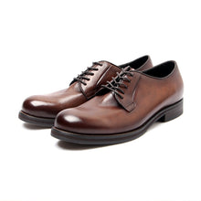 hand-polished derby shoes british retro leather platform shoes