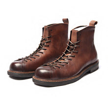 10 holes brown Ami Khaji working boots high top leather paratrooper boots