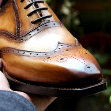 Full Grain Calf Oxford  Shoe Custom Handmade Goodyear Welted  dress shoes