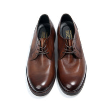 Men's Derbys Shoes Hand Polished Retro Round Toe Leather Shoes