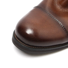 Retro Round Toe Derby Shoe Hand Polished Leather Shoes