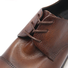 Retro Round Toe Derby Shoe Hand Polished Leather Shoes