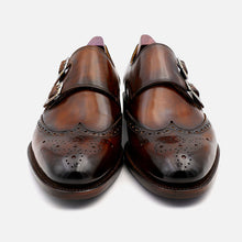 Brogues Full Grain Calf  Monk Straps Custom Round Toe Brogues Leather Dress Shoe