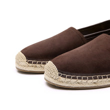 men's sheepskin suede loafers round toe slip-on fisherman shoes